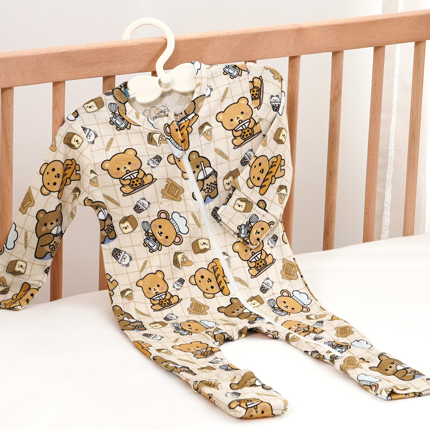 Boba Bear Bakery Cafe Romper