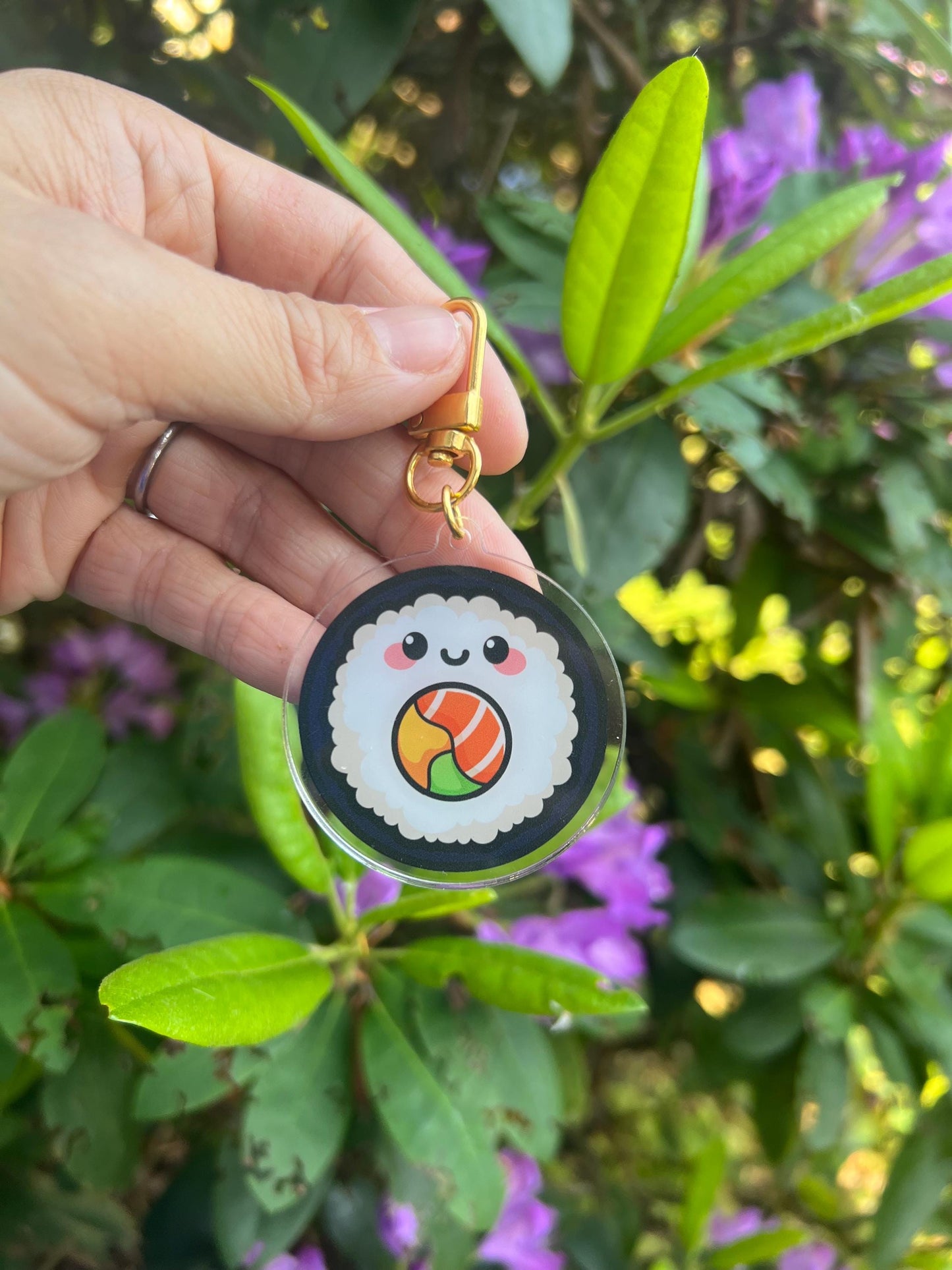 Sushi acrylic key chain