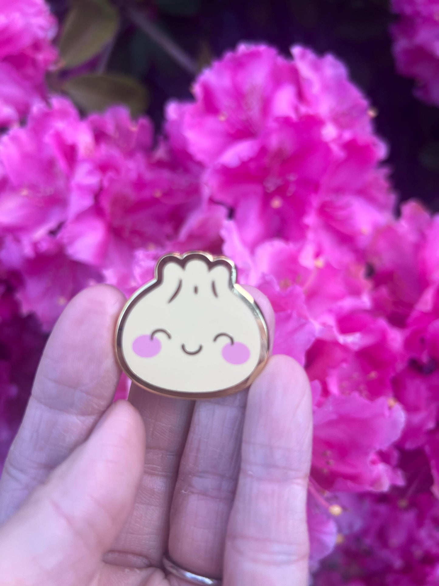 Bao dumpling enamel pin