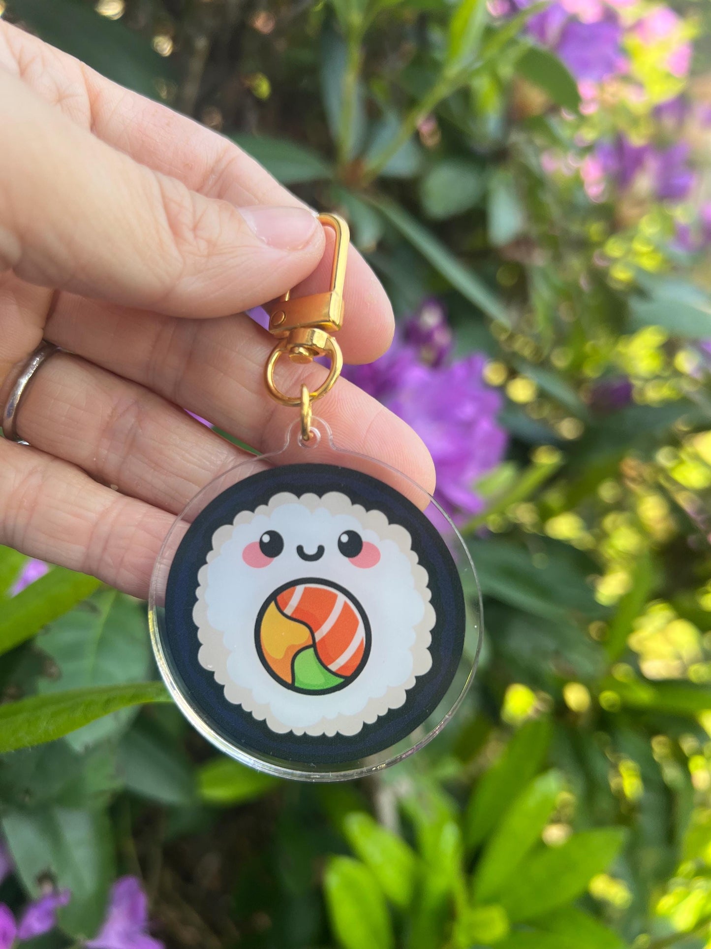 Sushi acrylic key chain