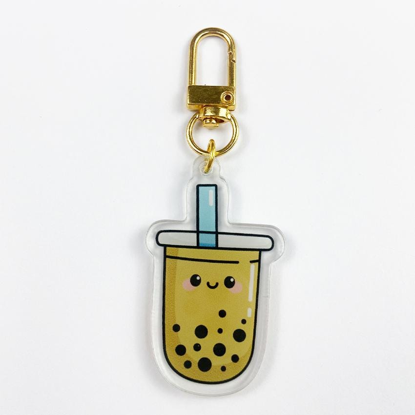 Boba acrylic key chain