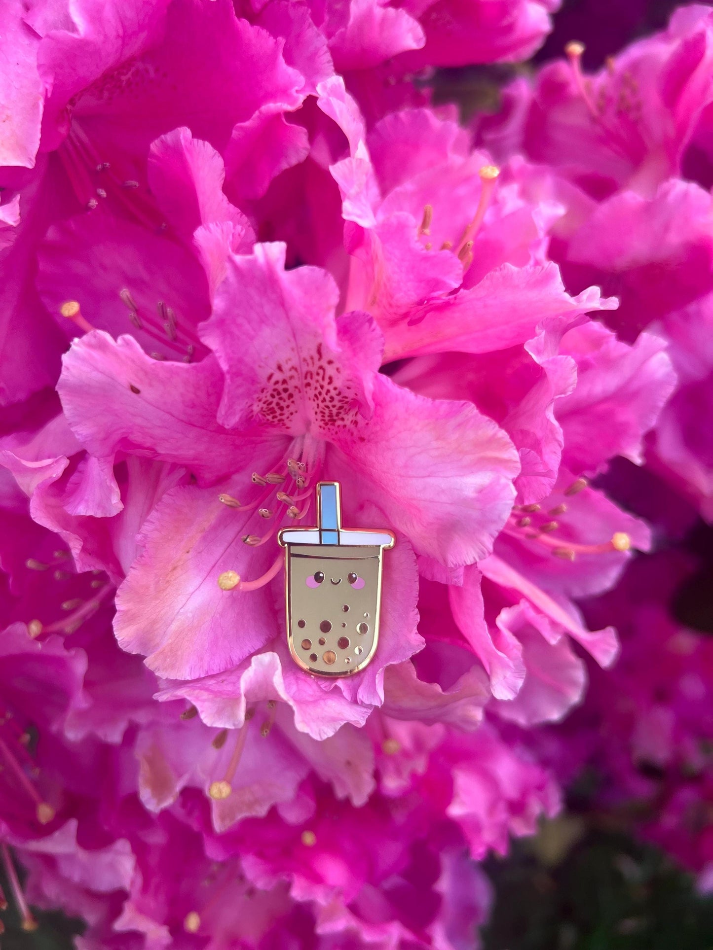 Boba enamel pin