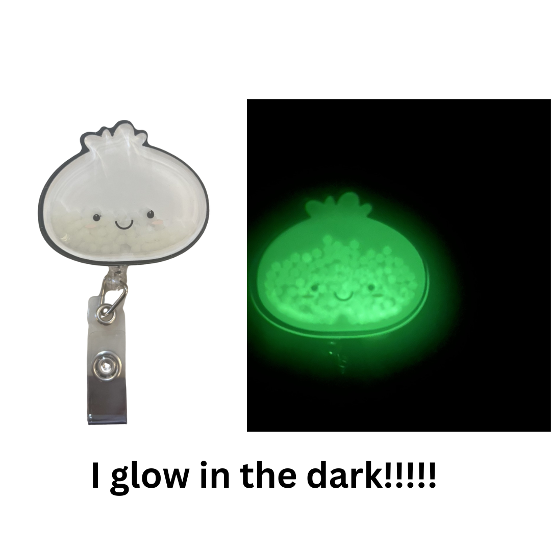 Glow in the Dark Dumpling Badge Shaker