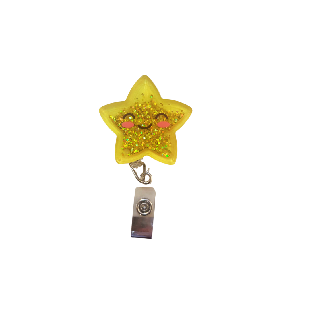 Glitter Star Badge Shaker