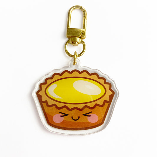 Egg tart acrylic key chain