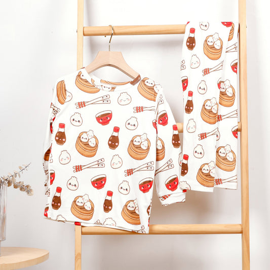 Dumpling Pajama Two-Piece Set