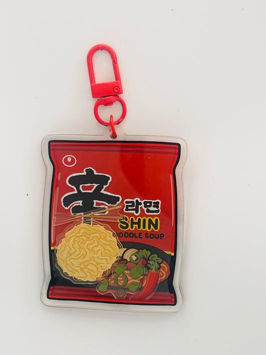 Shin Ramen Noodle Acrylic Shaker Key Chain