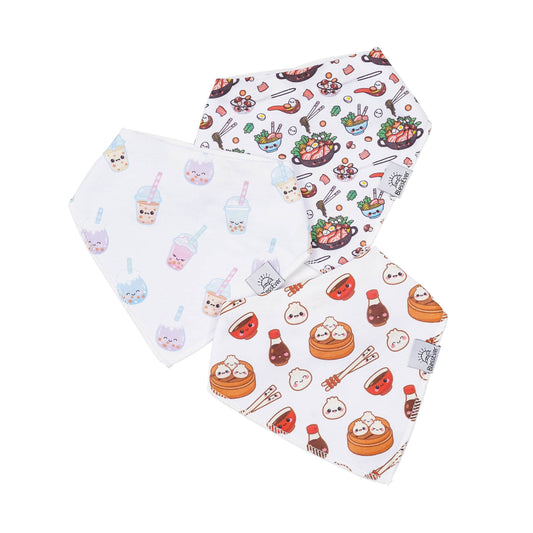 Baby Bandana Bib for Drooling & Teething 100% Cotton-3 Pack Bib Set