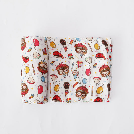 Birthday Dumpling Muslin Swaddle