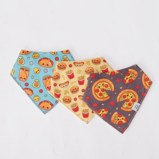 Baby Bandana Bib 100% Cotton Soft- 3 Pack Bib Set